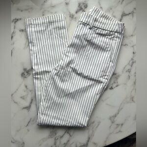 H&M White and Black Stripe Slacks Size 6 NWT
